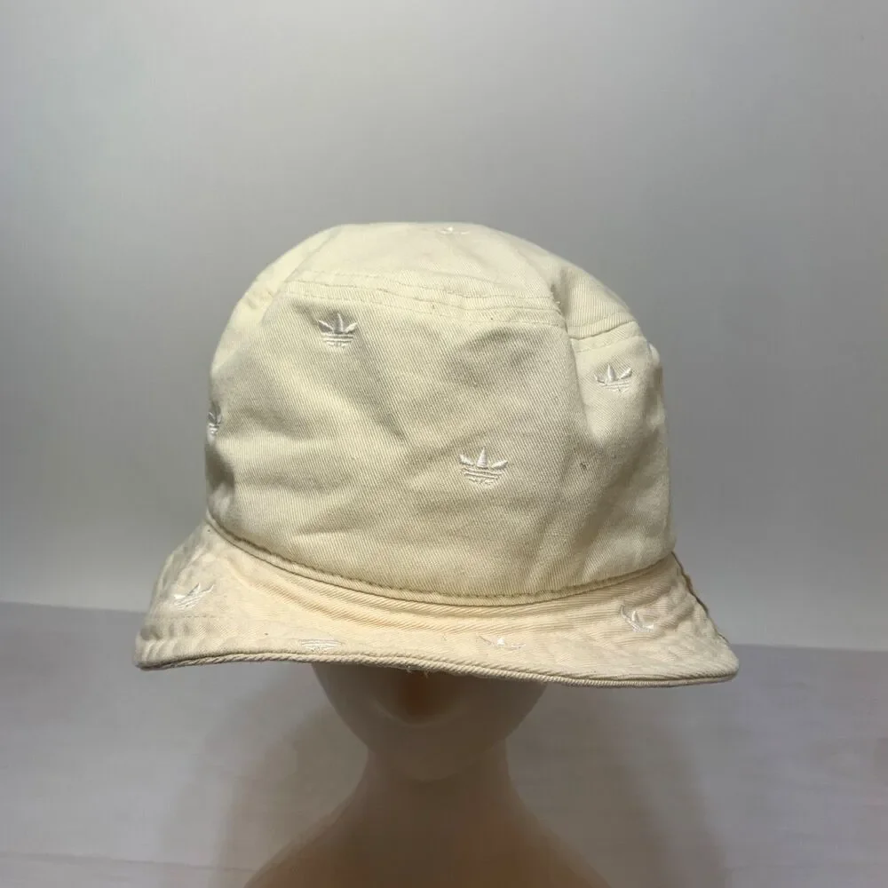 Adidas Originals Trefoil Bucket Hat Off White One Size Fits Most Summer Womens